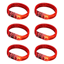 LED Light Up Wristbands Bracelets for Birthday Parties and-Red