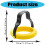 Convenient Silicone Eggs Rings Dishwasher Safe Nonstick-Yellow 3