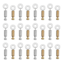 24 Pieces Seam Positioning Needles 2 Sizes Leather Hand Stitching Needles Leather Craft Locking P Ref: 5933