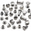 110Pcs Binding Screws Set Metal Screw Rivets for Leather-Bronze 2