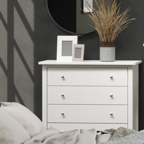 4 Drawer Chest - MDF - 83 x 43 x 85 cm - White 2