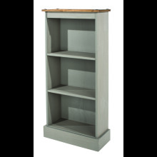Corona Grey 3 Tier Low Narrow Bookcase