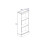Corona Grey 3 Tier Low Narrow Bookcase 3