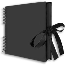 Album photo noir, album photo vierge pour scrapbooking, cadeau idéal pour la Saint-Valentin, un anniversaire ou un mariage.
