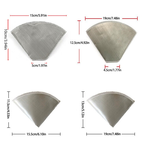 Stainless Steels Fine Meshes Coffee Filter Replacement-L Cone 1