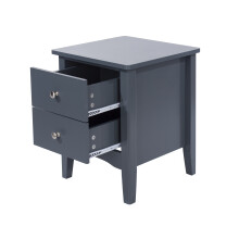 2 Petite Drawer Bedside Cabinet - MDF - 38 x 38 x 49 cm - Blue