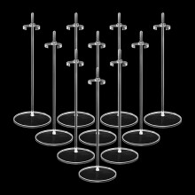 10Pack Acrylic Doll Stands, Adjustable, Clear for 1113 Inches Dolls