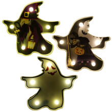 Decoração de Halloween iluminada de tamanho perfeito, conjunto completo de decoração fácil de instalar, placa de néon de abóbora laranja