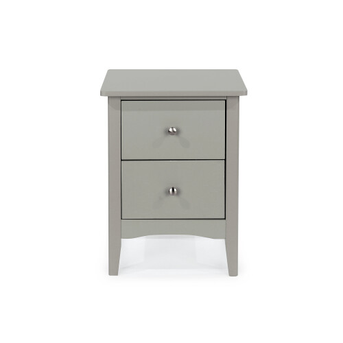 2 Drawer Bedside Cabinet - MDF - 40 x 32 x 57 cm - Grey 1