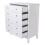 5 Drawer Chest - MDF - 83 x 43 x 101 cm - White 1