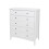 5 Drawer Chest - MDF - 83 x 43 x 101 cm - White 2