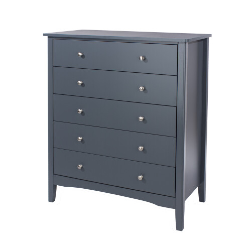5 Drawer Chest - MDF - 83 x 43 x 101 cm - Blue 1