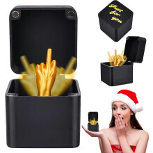 Überraschungsgeschenkbox mit Mittelfinger-Motiv, lustige Mittelfinger-Geschenkbox, originelle Pop-up-Scherzgeschenke für Halloween