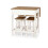 Core Corona White Wash Pine Breakfast Drop Leaf Table & 2 Stools 3