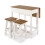 Core Corona White Wash Pine Breakfast Drop Leaf Table & 2 Stools 2