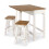 Core Corona White Wash Pine Breakfast Drop Leaf Table & 2 Stools 5