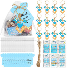 6/20Pcs Baby Feet Keychains Metal Keychain-20 lake blue install