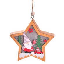 Pandantiv drăguț cu Moș Crăciun, ornamente suspendate ușor de agățat pentru decor de Crăciun, set clasic din rășină cu lumini colorate