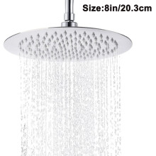 Cap de duș tip ploaie din oțel inoxidabil de 12 inch, design ultrasubțire, duze din silicon moale cu autocurățare, protecție împotriva
