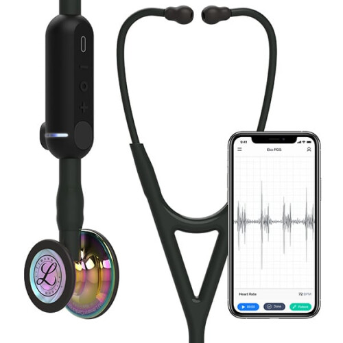 Estetoscópio Digital 3M Littmann CORE 8572 com Campânula Arco-íris
