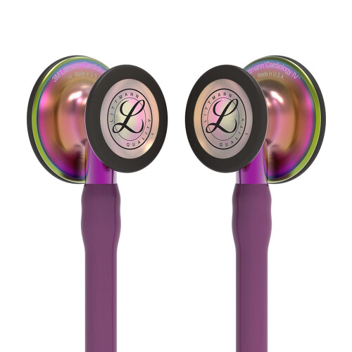 Stéthoscope Littmann Cardiology IV 6205 Finition prune / arc-en-ciel 2