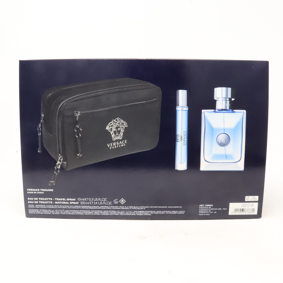 Versace Pour Homme Eau De Toilette 3-Pcs Set / New With Box