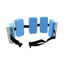 Swimming belt for children, swimming training, waist belt, swimming board with adjustable strap, for children and adults blue/white