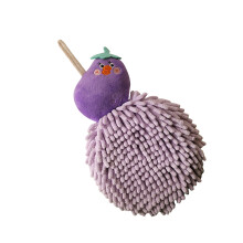 Serviette à main Chenilles de dessin animé,-Aubergine aubergine