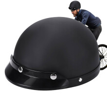 Cycling Safety Helmet for Women, Cycling Helmets for Men, Safety Bump Caps Head Protection Round Helmet Matt Black