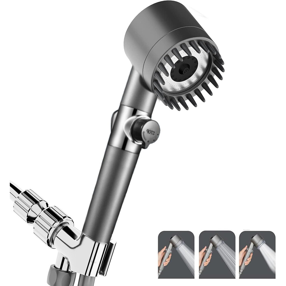 Efficient Water-Saving Filtered Shower Head, High Pressure For Ultimate Shower Experience, Massage Shower Head With Easy Installation, 4 Spray Modes & 9554910850244