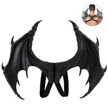 Fancy Dress Dragon Wings 3D Realistic Shape Carnival Accessory Halloween Costume Fantasy Animal Mask Party Accessory Adjustable Strap Lightweight Comf