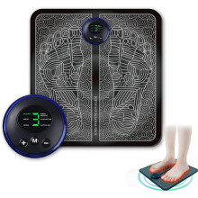 Electrodos para alfombrilla de pies para resultados de masaje de tejido profundo, masajeador de pies portátil con ajustes de masaje personalizables