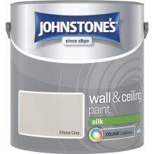 (China Clay, 2.5l) Johnstones Silk Emulsion Paint