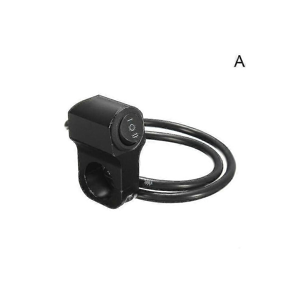 (As Show, ) Motorcycle Handlebar Headlight Switch Aluminum Alloy 22Cm Three-Position Waterproof Switch 12V Fog Spotlight Black 3461866228675