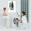 Ironing board stands, hangers, wall mounts, holders, storage organizer, white. 2