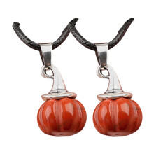 Unisex Halloween Jewelry Black Cord Necklace With Pumpkin-8