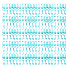 100Pcs Corrosion Resistant Swivel Hook Buckles With Glossy-Blue