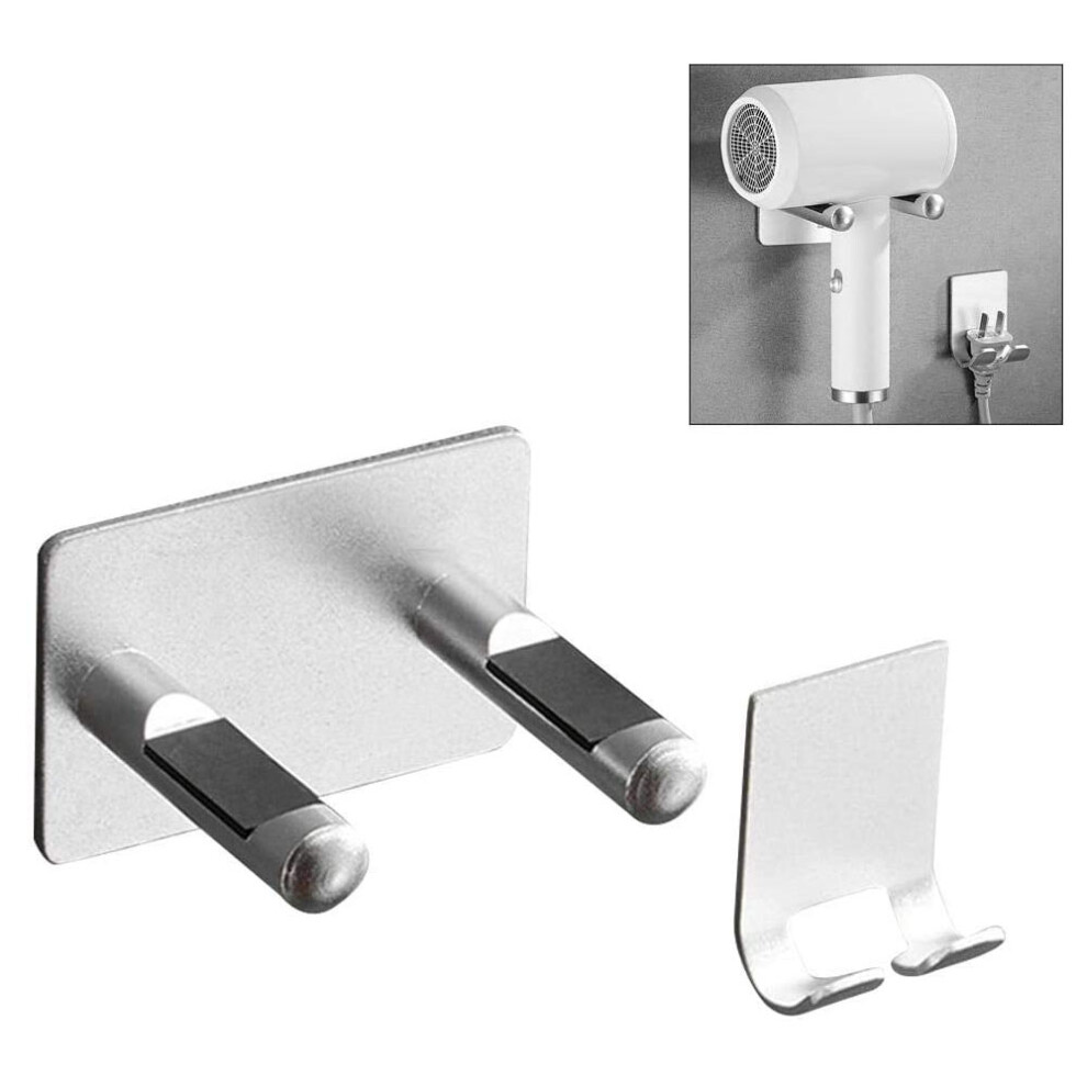 Stainless Steel Hair Dryer Rack, Easy No-Drill Installation, Anti-Corrosion Anti-Rust, For Bathroom And Salon 9454554840611