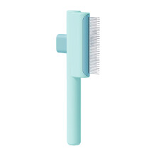 Gently Removes Loose Undercoat Fleas-Blue Long and short tooth