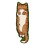 Modern Printed Children Bedside Rugs Soft and-Orange Cat S Size 1