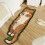 Modern Printed Children Bedside Rugs Soft and-Orange Cat S Size 6