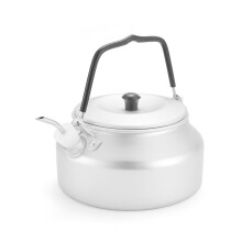 Nature's Companion: Tragbarer Camping-Teekessel, verbesserter silikonbeschichteter Griff, ideal für Solo-Camping im Freien, harteloxiertes Aluminium