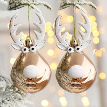 Juego de adornos navideños colgantes con diseño de alce, decoración festiva para fiestas navideñas, centro de mesa, adorno navideño reutilizable