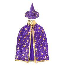 Costume en matière douce pour la peau, accessoires de déguisement pour jeu de rôle avec motif étoiles imprimé et sac fourre-tout citrouille,