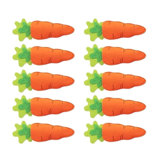 10Pcs Easters Carrot Shape Silverware Holder Cutter Fork