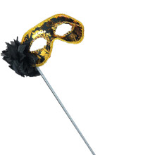 Abnehmbare, faltbare Halbmasken mit Stäbchen, verziert mit Strasssteinen, exquisitem Filigranmuster, weicher und hochwertiger Spitze mit seitlichen