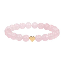 Multicolor Smooth Beaded Crystal Heart-Pink Crystal Love Br