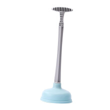 Heavy Duty Toilet Plunger with Strong Suction Power for Quick Pipe Clearing, Rubber Drain Plunger Blue