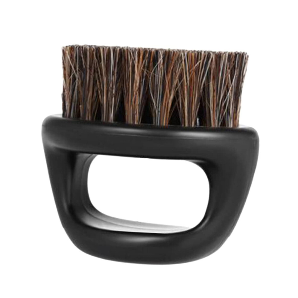 Boar Bristle Beard Brush for Men with Ergonomic Grip, Soft Bristles, Round Design for Home or Salon