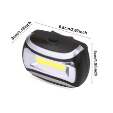 Bärbar pannlampa för nattäventyr, handsfree-design, vattentät LED-lampa med bred användning, ljus stråle, justerbart armband i tre ljuslägen